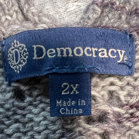 Democracy Gray Sweater Long Sleeve - Picture 6 of 13